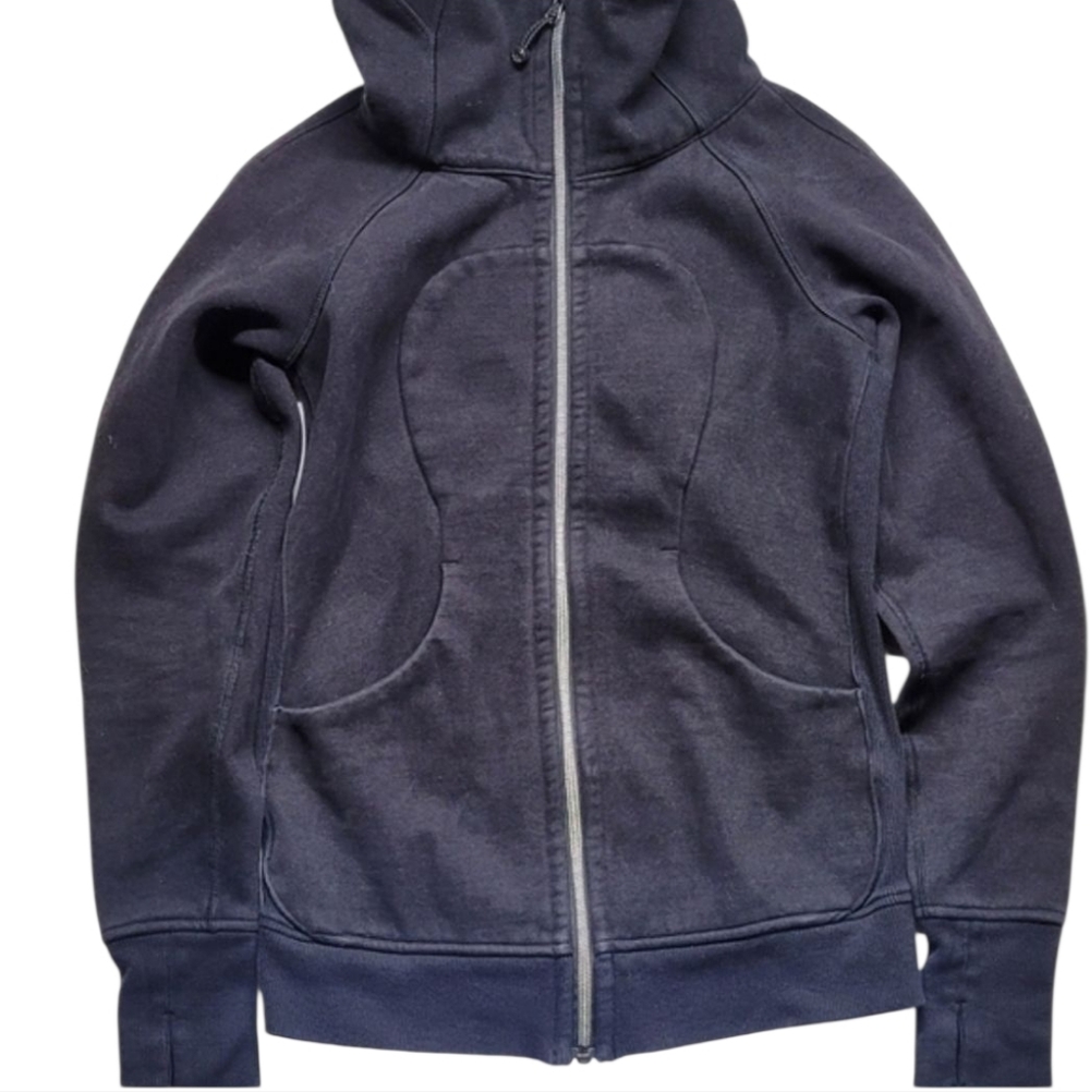 😁Lululemon Scuba Charcoal Full Zip Hoodie Size 4